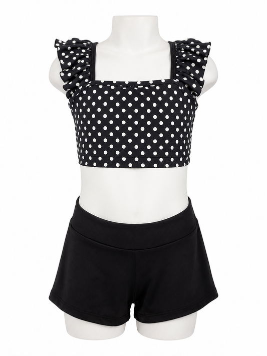 Ignite Activewear- Kennedy  Ruffle Crop- Top Only