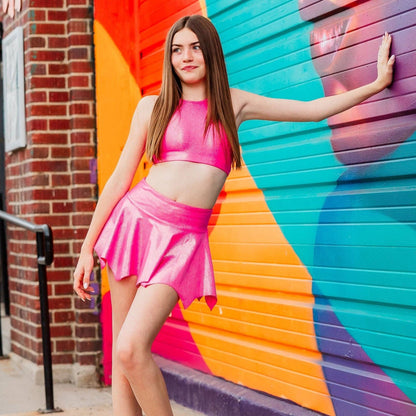 Dragonwing Ignite Backless Crop Top - Pink Sapphire YOUTH/Young Adult