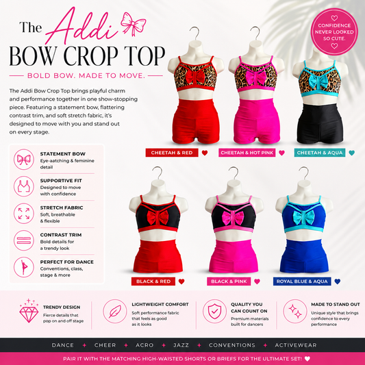 Ignite Activewear - The Addi Bow Crop Top
