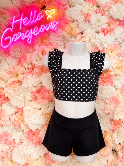 Ignite Activewear- Kennedy  Ruffle Crop- Top Only