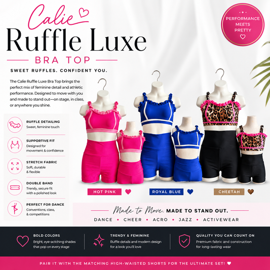 Ignite Activewear- The Calie Ruffle Luxe Bra Top