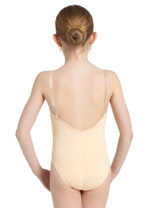 Capezio Camisole Leotard w/ Clear Transition Strap - Girls