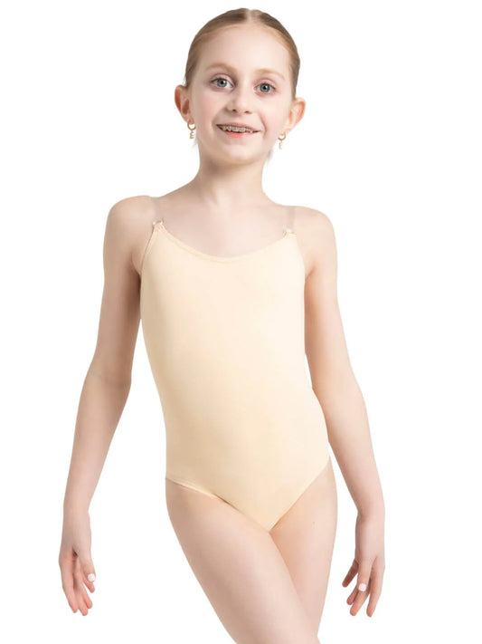 Capezio Camisole Leotard w/ Clear Transition Strap - Girls