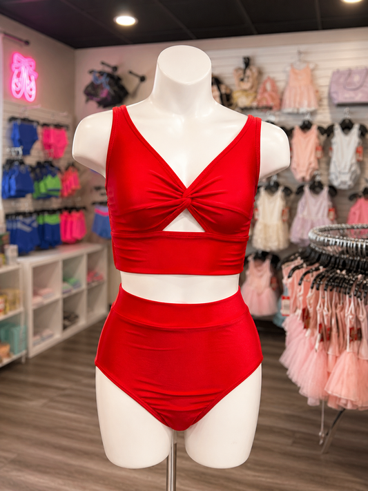 Ignite Activewear- Twist Front Crop Top