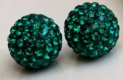 Sparkle Ball Earrings- 10mm