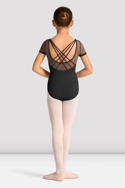 Bloch Celestia Scoop Neckline Gel Print Short Sleeve Leo