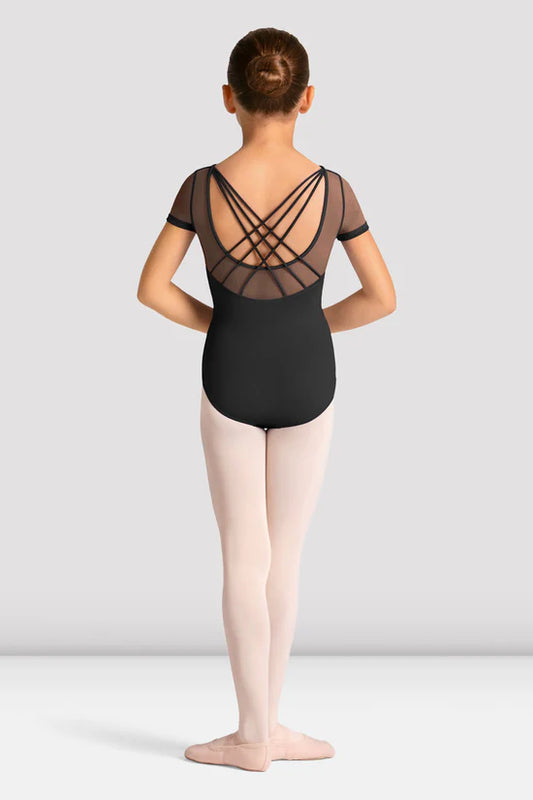 Bloch Celestia Scoop Neckline Gel Print Short Sleeve Leo