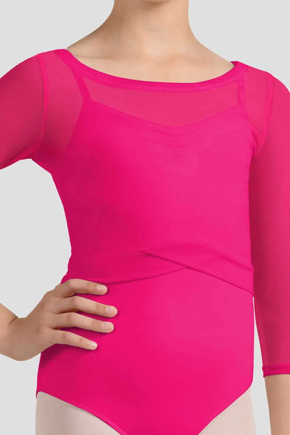 Bloch Miami Mesh Top 3/4 Sleeve- Children