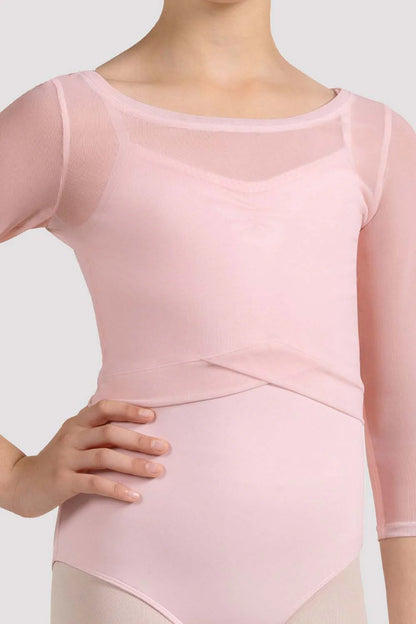 Bloch Miami Mesh Top 3/4 Sleeve- Children