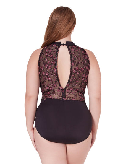 Capezio Ornate Romance Embellish High Neck Leo