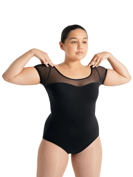 Capezio Mesh Yolk SS Leotard