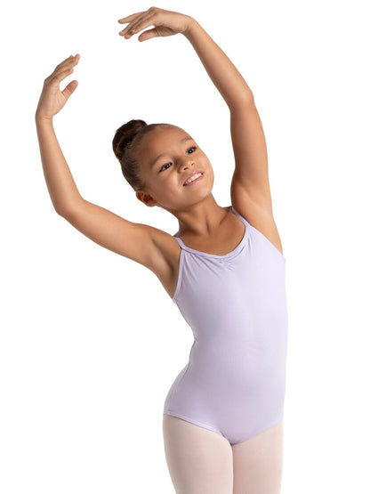 Studio Collection Pinch Front Camisole Leotard - Girls- Aubergine