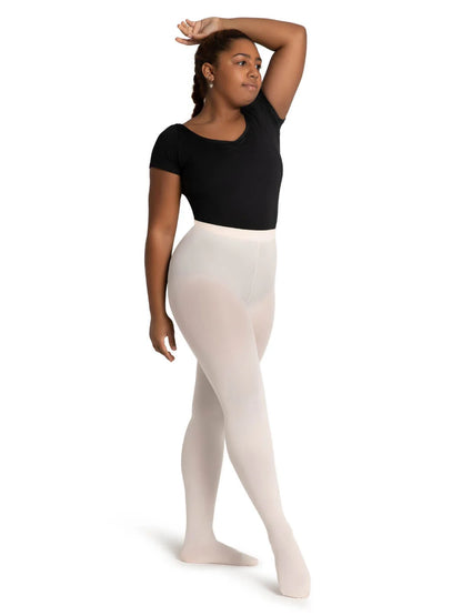 Capezio Ultra Soft Self Knit Waistband Footed Tight- Ladies