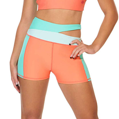 Dragonwing Daydream Cutout Compression Shorts -  Citrus Zest- YOUTH/Young Adult