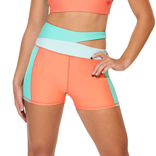 Dragonwing Daydream Cutout Compression Shorts -  Citrus Zest- YOUTH/Young Adult