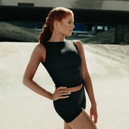 Energetiks Madison Gather Crop Singlet
